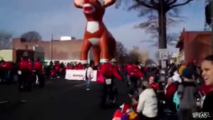 Rudolph Impaled On Traffic Lights