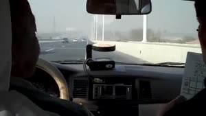 Taxi Drives Couple Wrong Way Down Highway