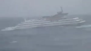 Cruise Ship In A Storm