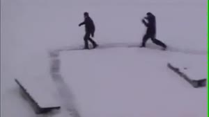 Labyrinth snow prank