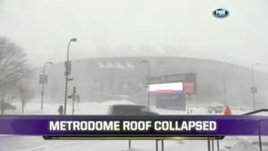 Metrodome Inflatable Roof Collapse Caused By Snow