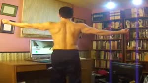 Macho Webcam Gymnastics Fail