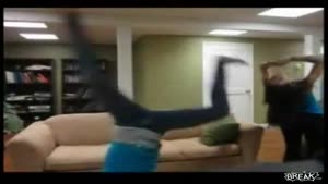 Girl Gets Cartwheel Kick To The Face