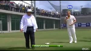 Hugh Jackman Takes Cricket Ball To Nuts