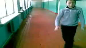 Stupid Boy Smashes School Window