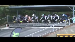 BMX Race Starts With Ten Faceplants