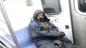 Rat Wakes Up Man In Subway
