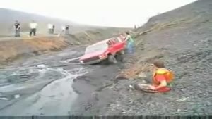 How NOT To Pull A Car Out Of The Mud