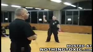Cop Getting Tasered Screams Like A Little Girl