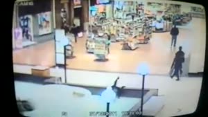 Girl Falls In Fountian While Texting In The Mall