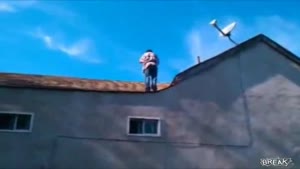 Failed Backflip Off Two Story Roof