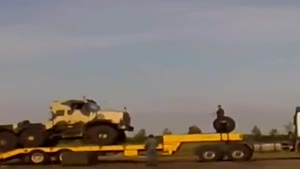 How Not To Unload Heavy Army Equipment