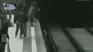 Gaming Kid Falls On The Train Track