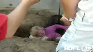 Fat Woman Is Stuck