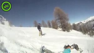 Painful Snowboard Crash