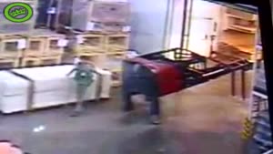 Dude Is Not Good At Handling Forklift