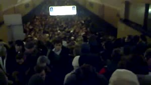 Extremely Full Subway Station