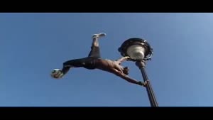 Some Crazy Pole Climber With Skills