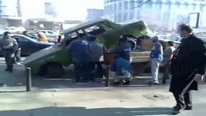 Car Towing With An Old Van