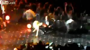 Lady Gaga Falls Down, Again