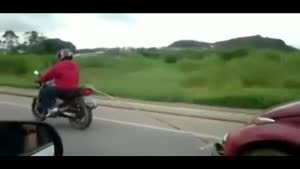 Motorbike Towing VW Beetle