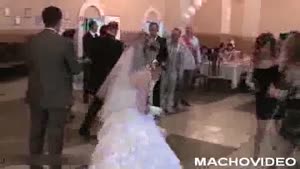 Chick Faceplants On Wedding