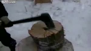 Very Efficient Way Of Chopping Wood