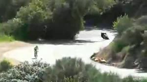 Biker Eats Asphalt In Front Of Cop