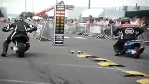 Scooter Dragrace Fail