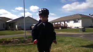 Obnoxious Kid After His First Bike Ride