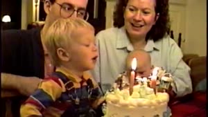 Birthday Boy Tries To Eat The Candle