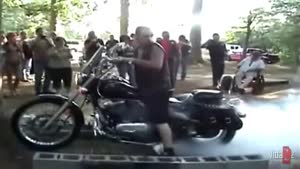 Redneck Chopper Burnout Fail