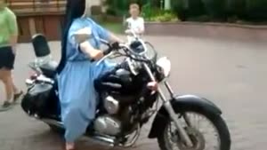 Nun Crashes Harley-Davidson