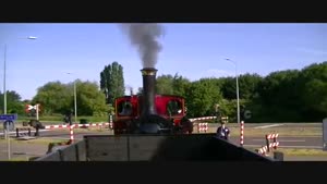 Motorcyclist Falls Right In Front Of A Train