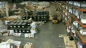 One Lucky Forklift Driver