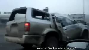 Driving A Wrecked Car On The Highway