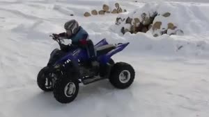 Toddler Knows How To Drive A Quad