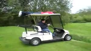 Planking On Golfcart Fail