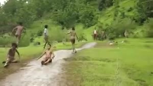 Fun On The Mud Slide