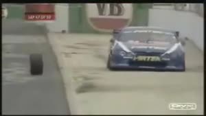 Runaway Tire Falls Into Right Place