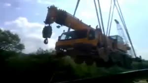 Construction Crew Drops Crane