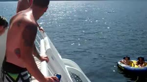 Houseboat Slide Surfing Fail