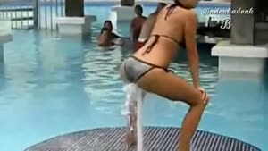 Booty Dancing Contest At The Swimming Pool