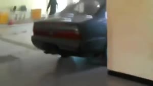 Unhappy Motorist Drives His Car Through Hospital