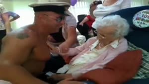 Granny Get's A Stripper On Her One Hundredth Birthday