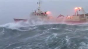 Ship Battles Violent Sea