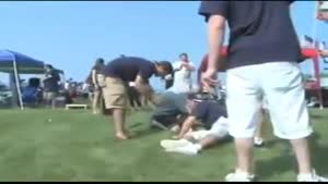 Drunk Baseball Knocks Out His Friend