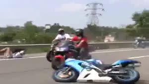 Wheelie On The Highway Goes Wrong