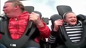Father And Daughter Throw Up In A Rollercoaster