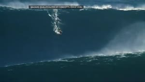 Surfer Rides 90 Foot Wave